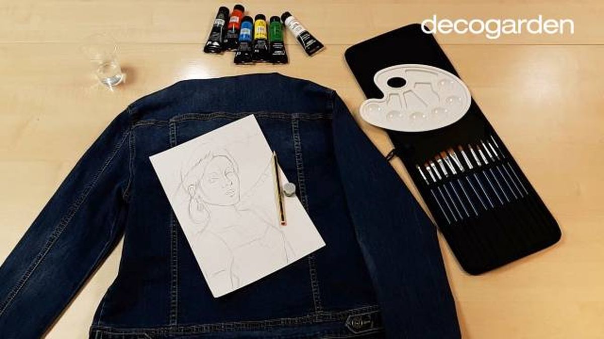 pintar la catrina chaqueta vaquera materiales