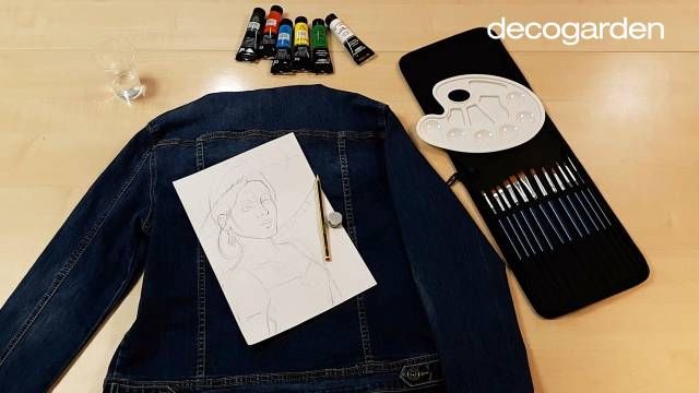 pintar la catrina chaqueta vaquera materiales