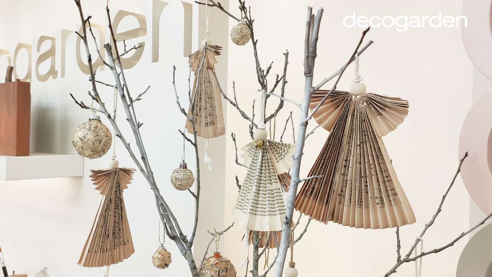 angeles de papel y madera decogarden