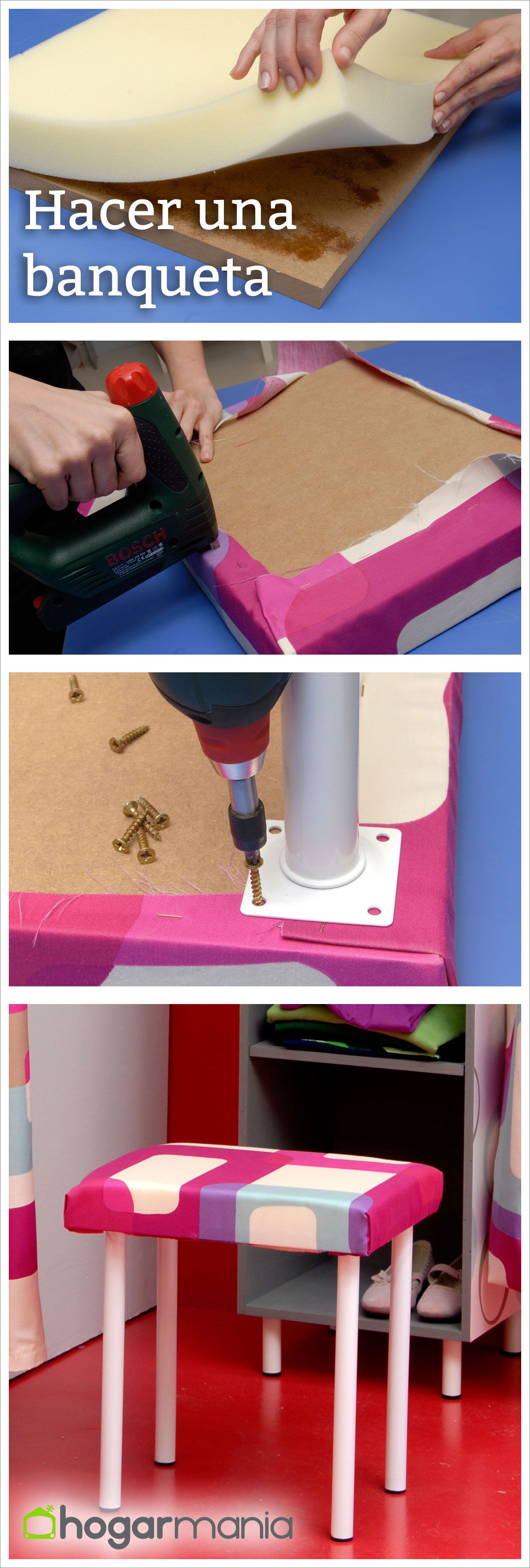 Paso a paso para hacer una banqueta tapizada