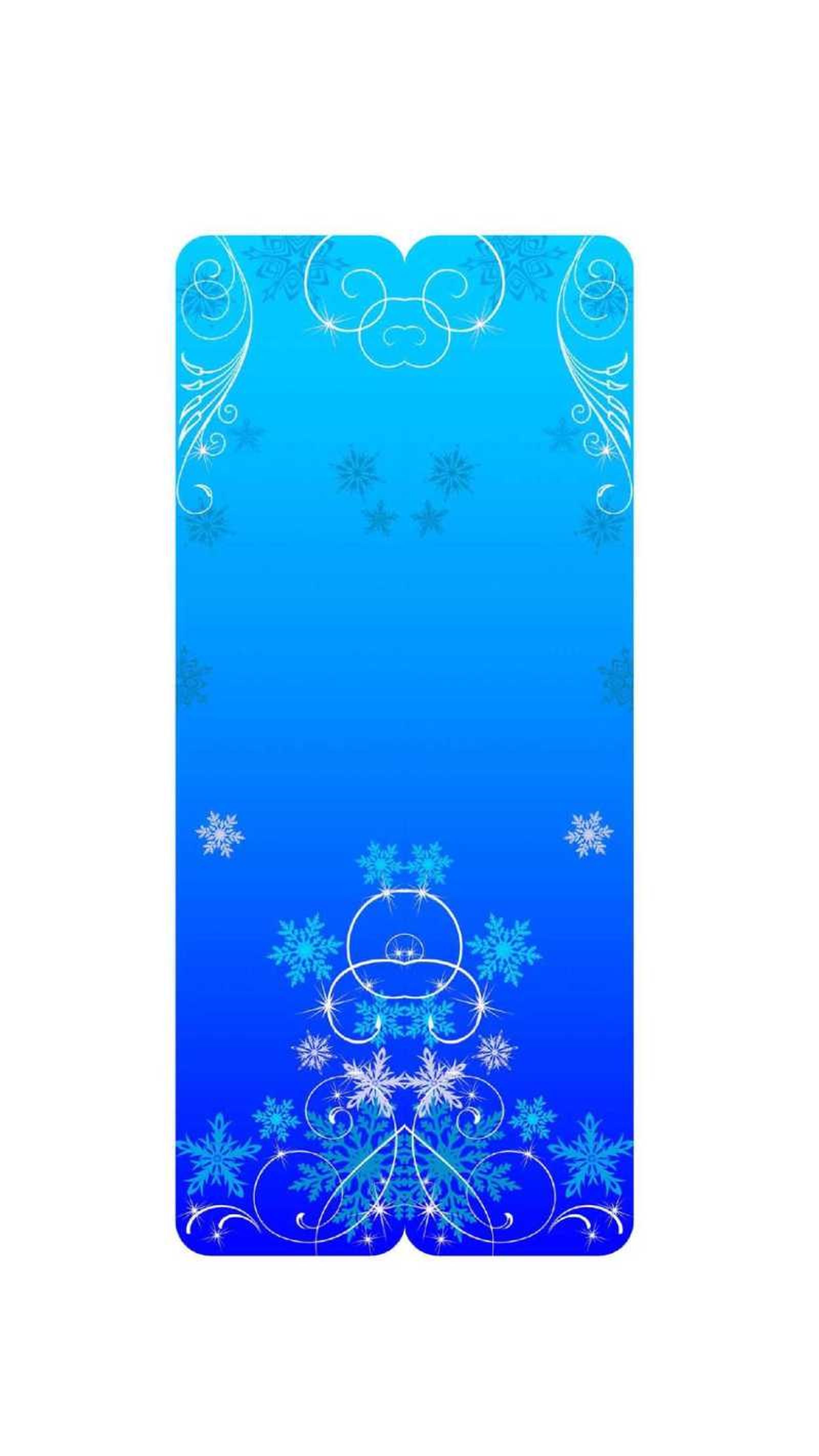 Marcapáginas navideño modelo copos de nieve.