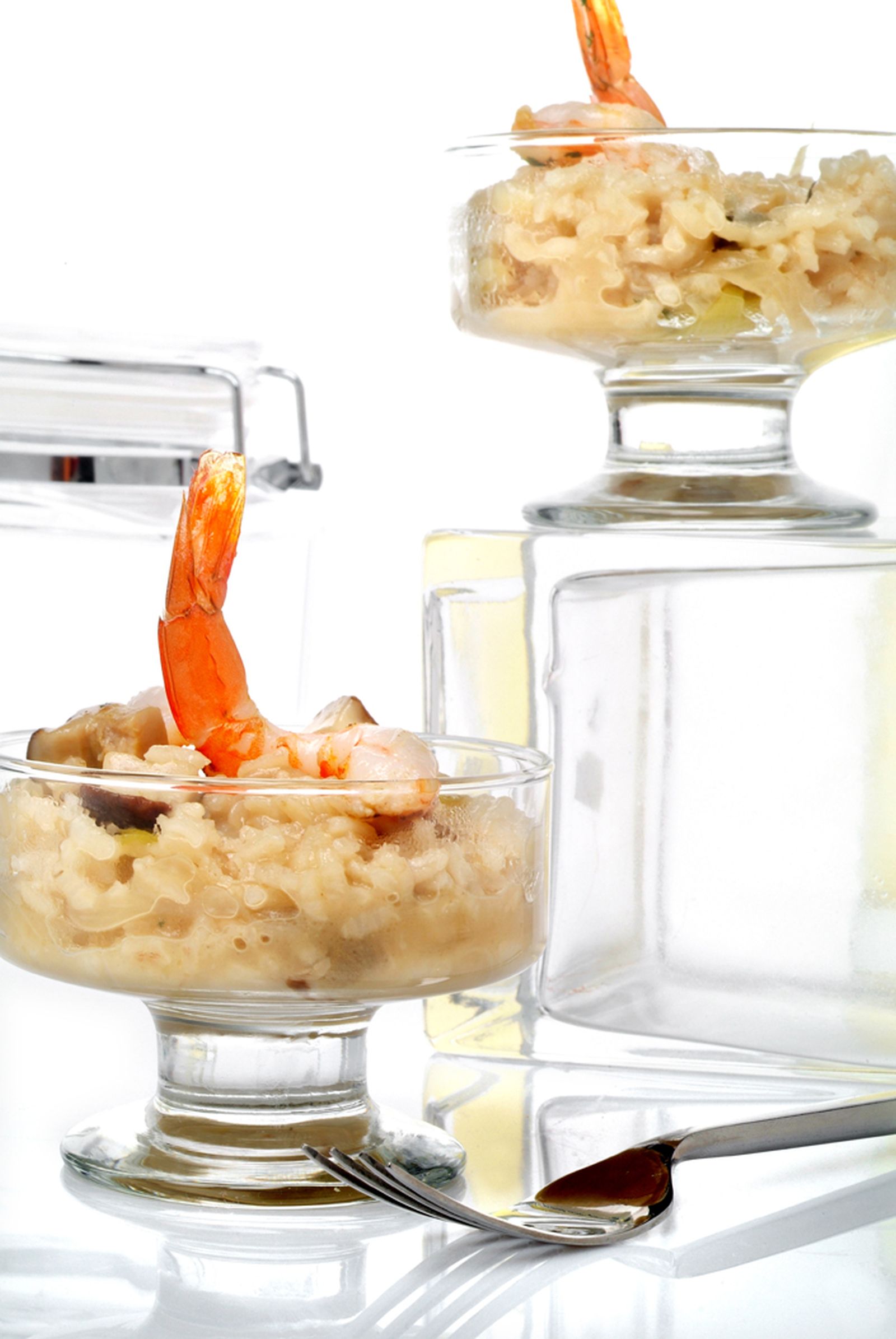 Risotto de hongos con langostinos xl