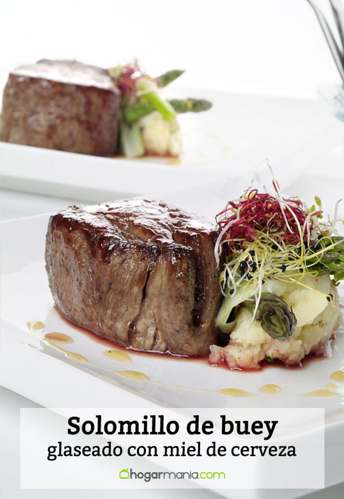 solomillo buey glaseado miel cerveza pin