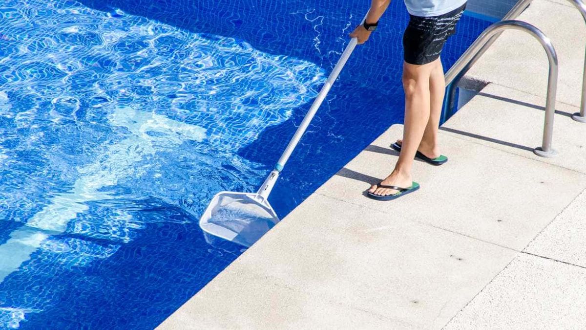producto para limpiar la piscina recogehojas