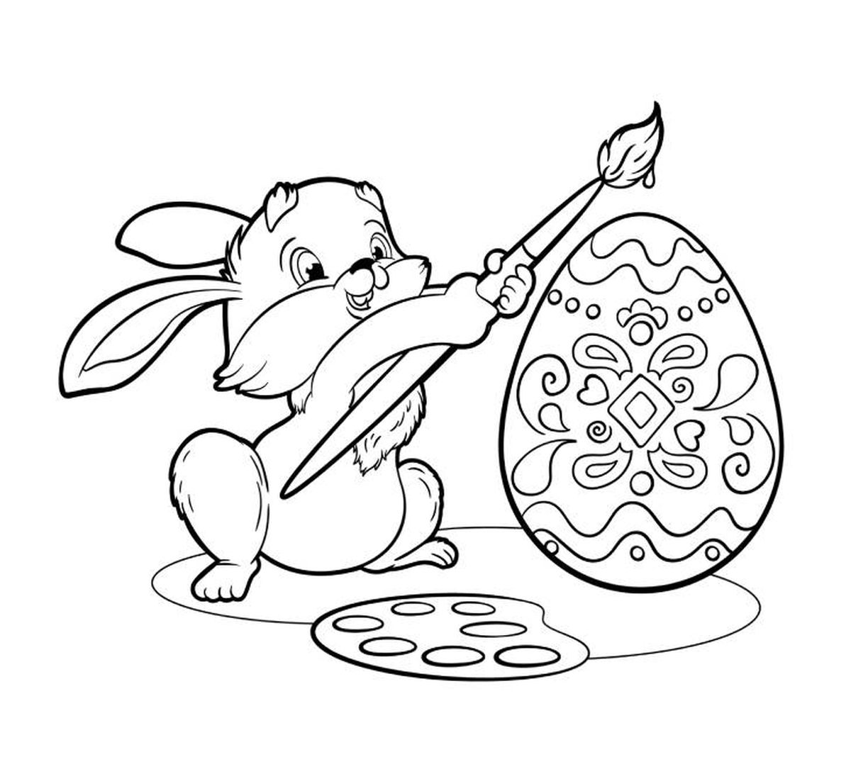 dibujo conejo pascua 3