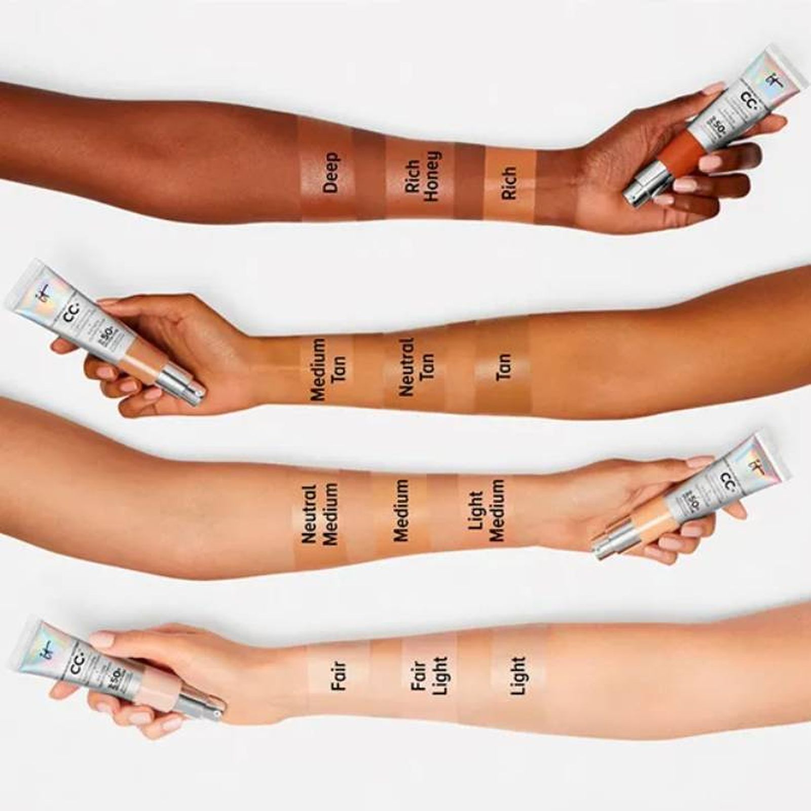 tonalidades cc cream it cosmetics