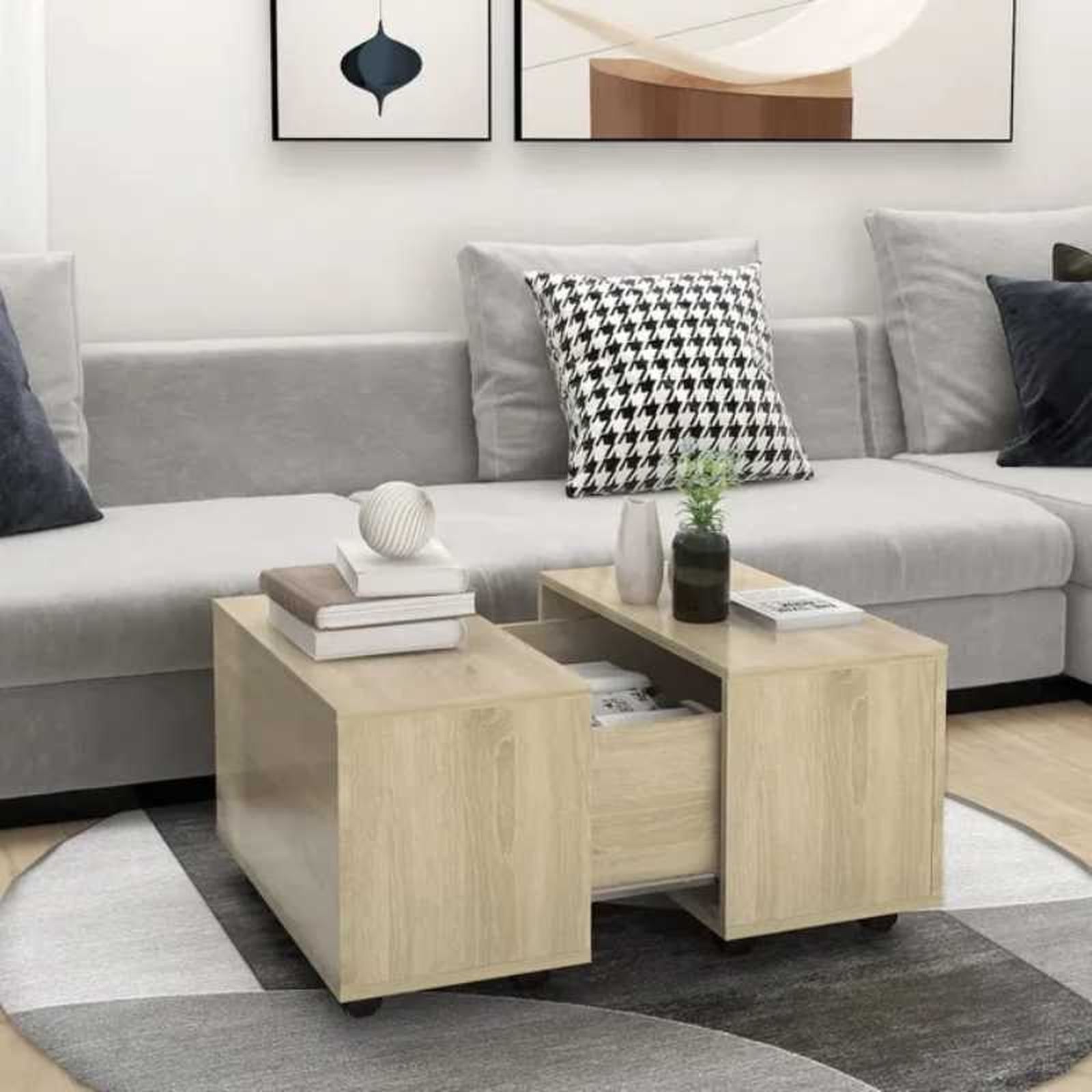 Salón con mesa auxiliar extensible Sonoma.