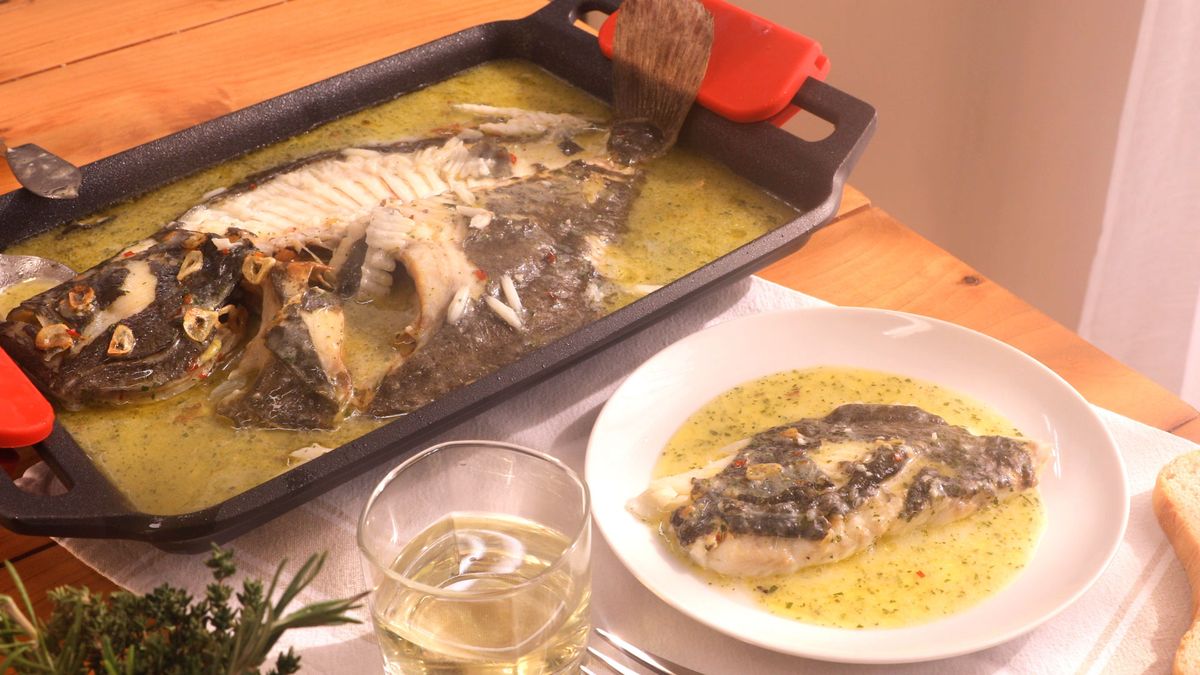 Rodaballo a la plancha con vinagreta  paso 6