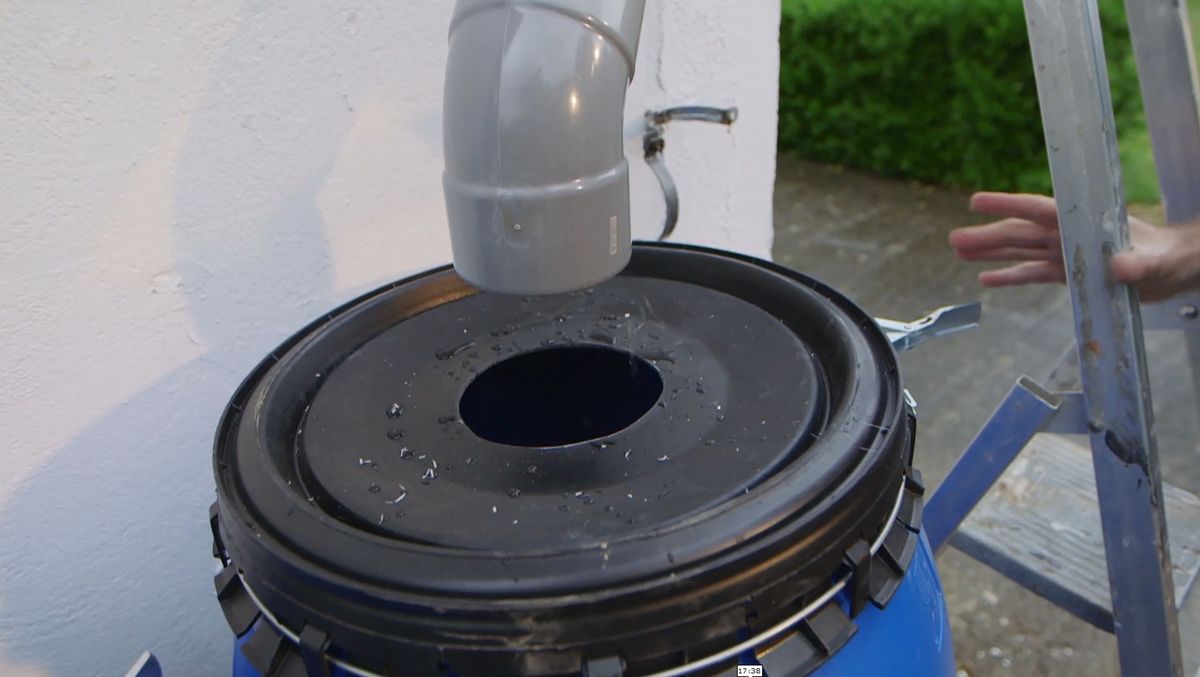 Instalación de depósitos para recoger agua de lluvia paso 9