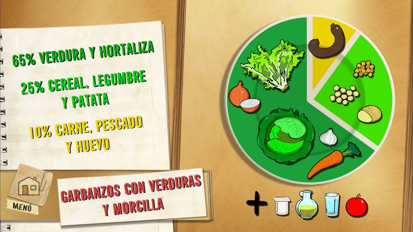 6096 1 Garbanzos con verduras y morcilla plato