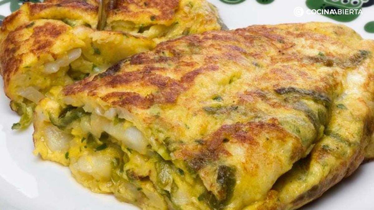 Tortilla de bacalao jugosa