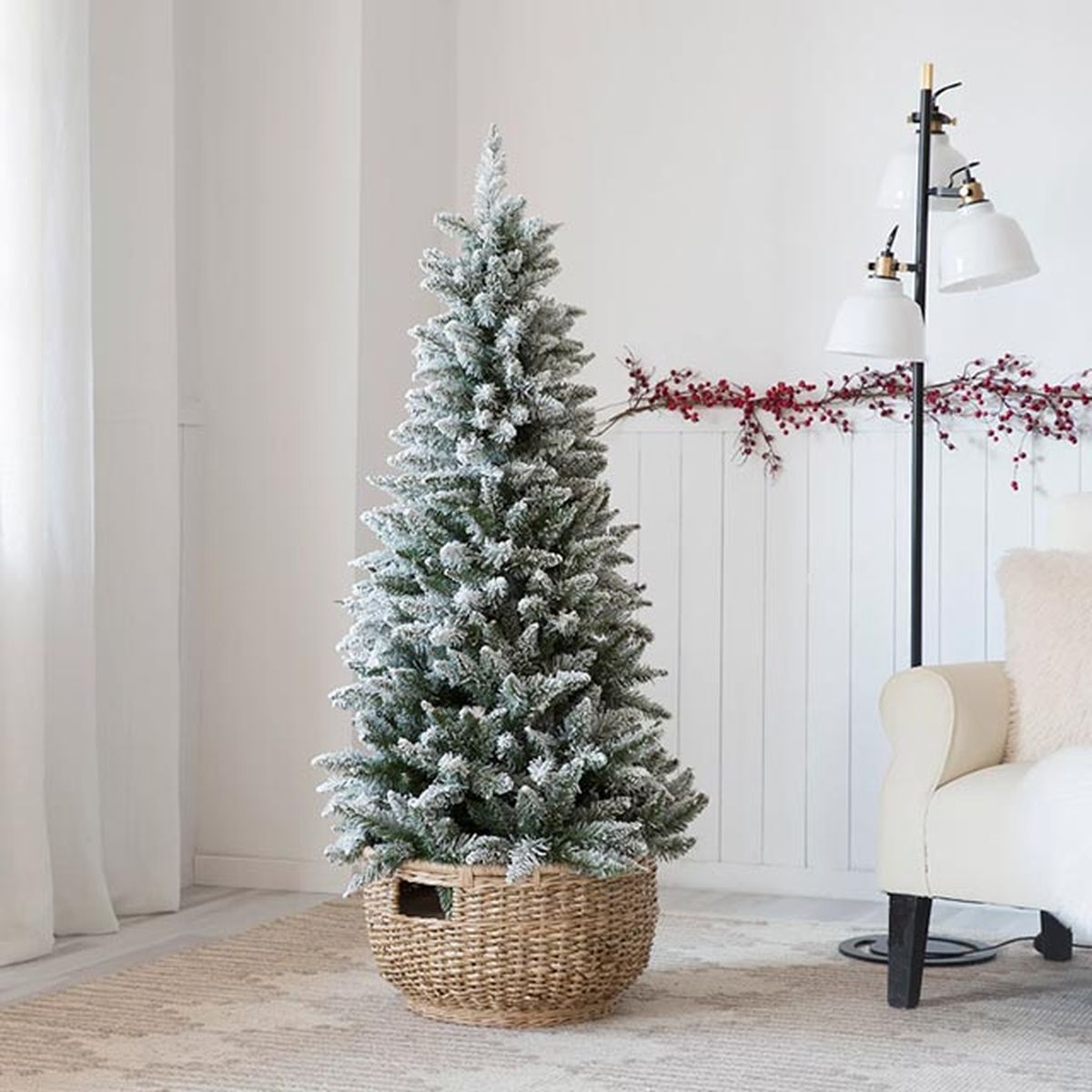 arbol navidad verde nevado de leroy merlin