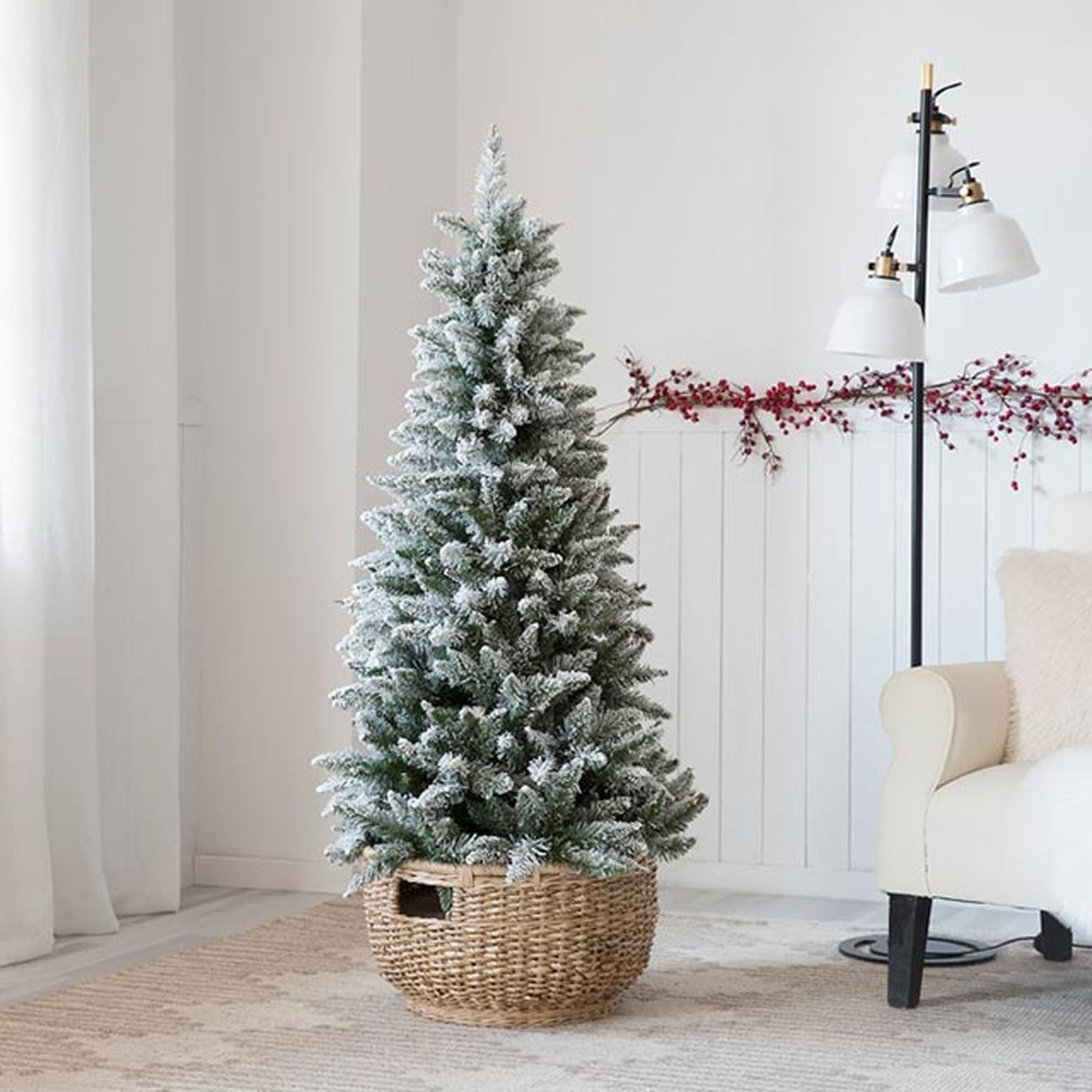 arbol navidad verde nevado de leroy merlin