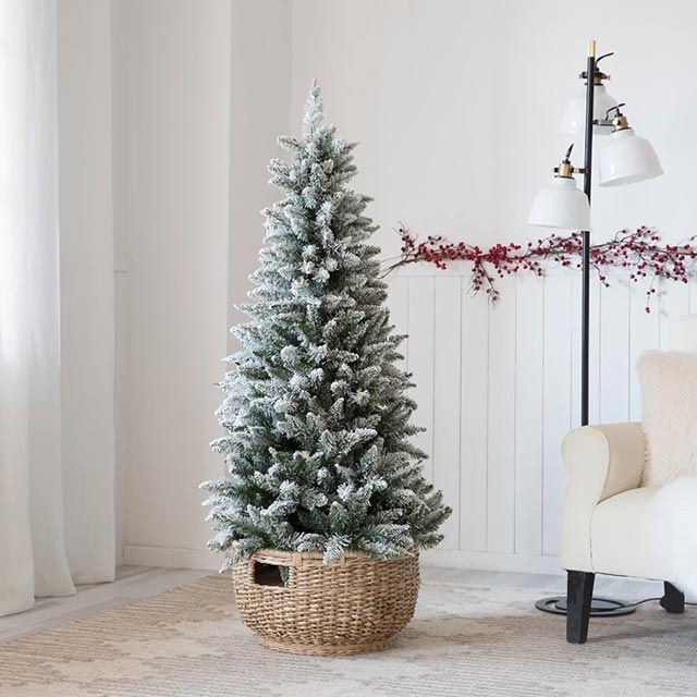 arbol navidad verde nevado de leroy merlin