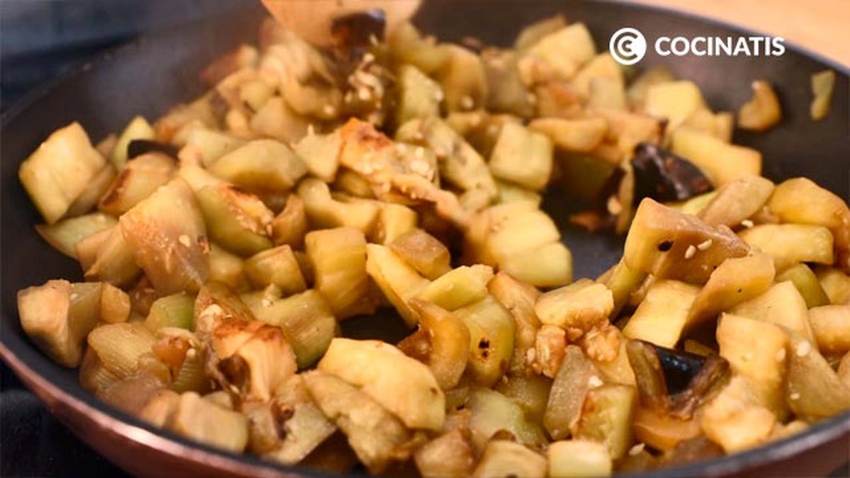 Receta de croquetas de berenjena  paso 1