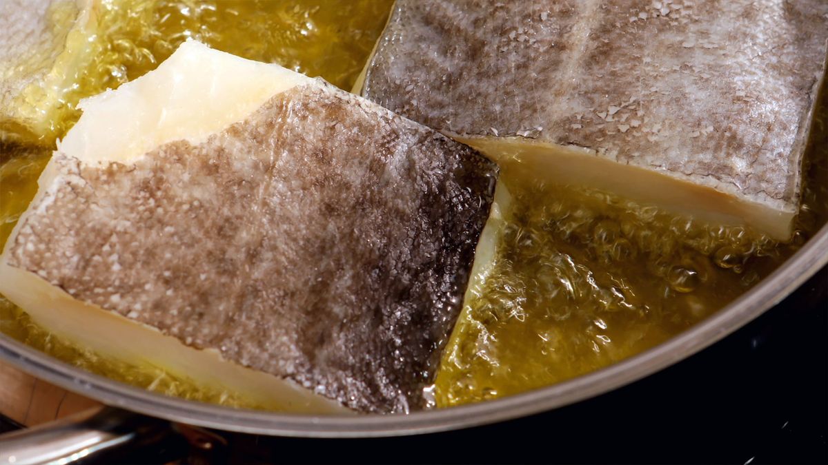 Bacalao al pil pil  Paso 3