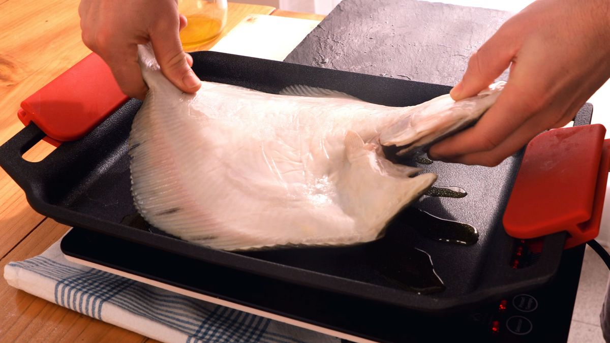 Rodaballo a la plancha con vinagreta  paso 2