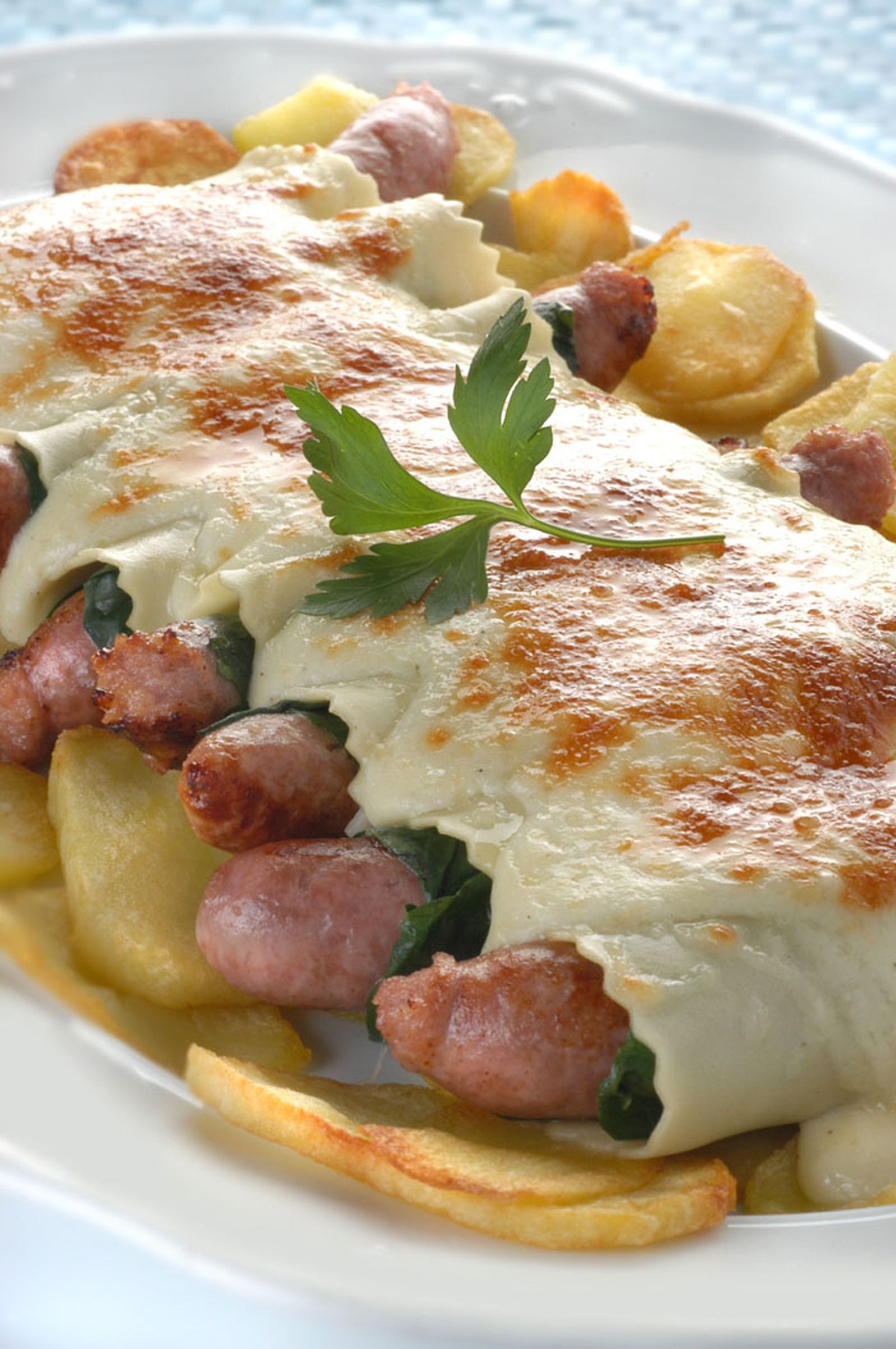 Canelones de salchicha