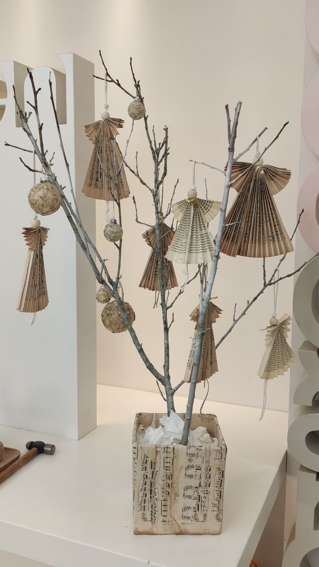 arbol navidad angeles papel 1