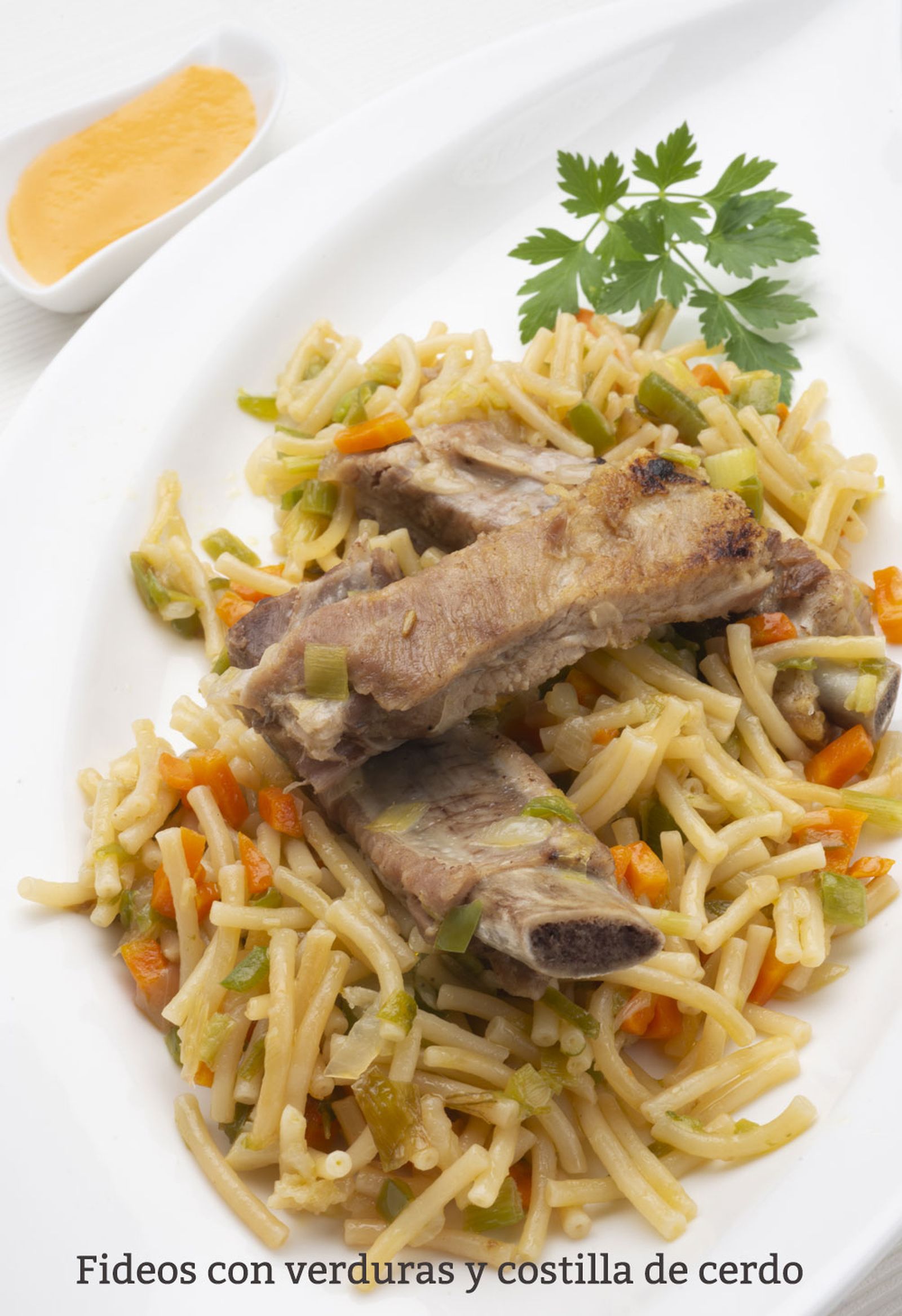 fideos verduras vertical