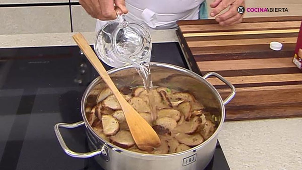 receta sopa pan berberechos ka paso 3