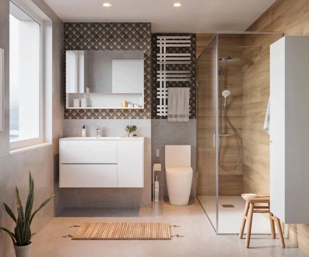 Aprovechar el espacio del baño con estilo