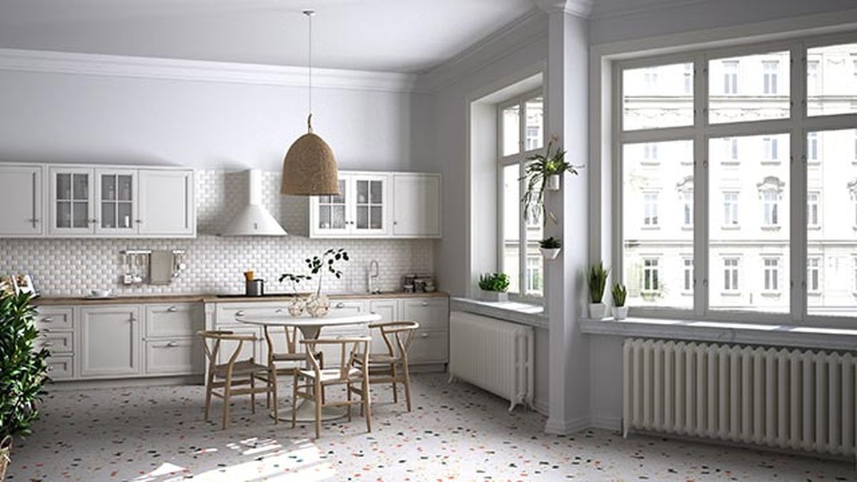 terrazzo moderno decorar cocina