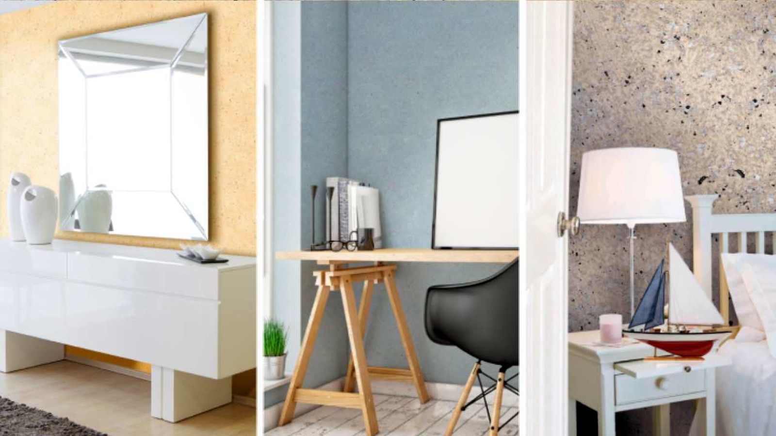 Paredes pintadas con pintura efecto piedra