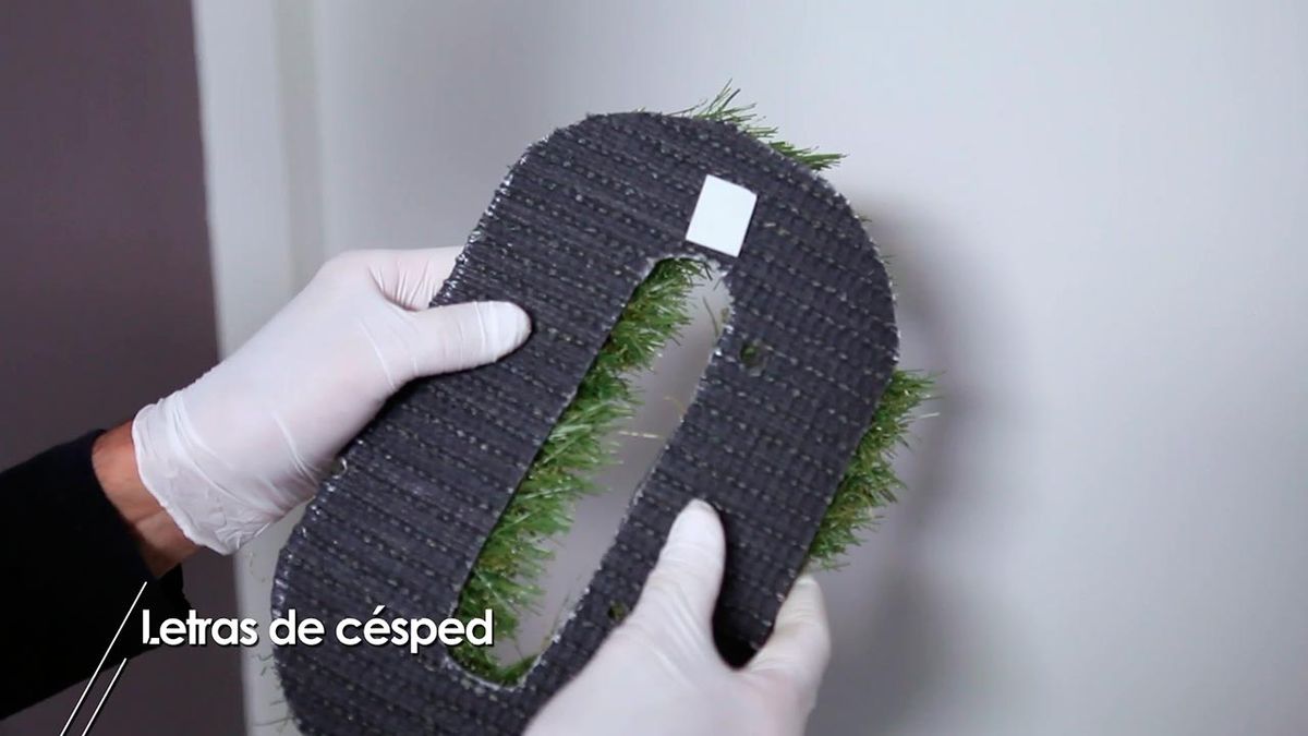 Como hacer letras decorativas con cesped artificial paso 5