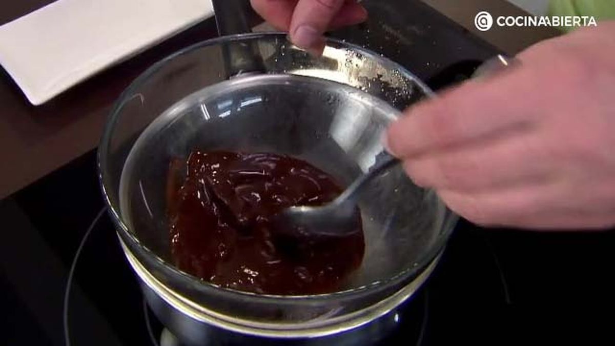 Bombones de chocolate para Navidad paso 1