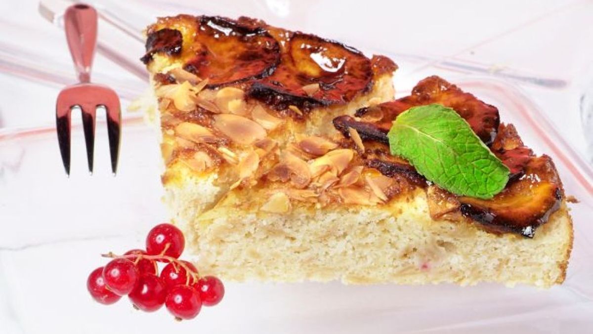 pastel de manzana y almendra