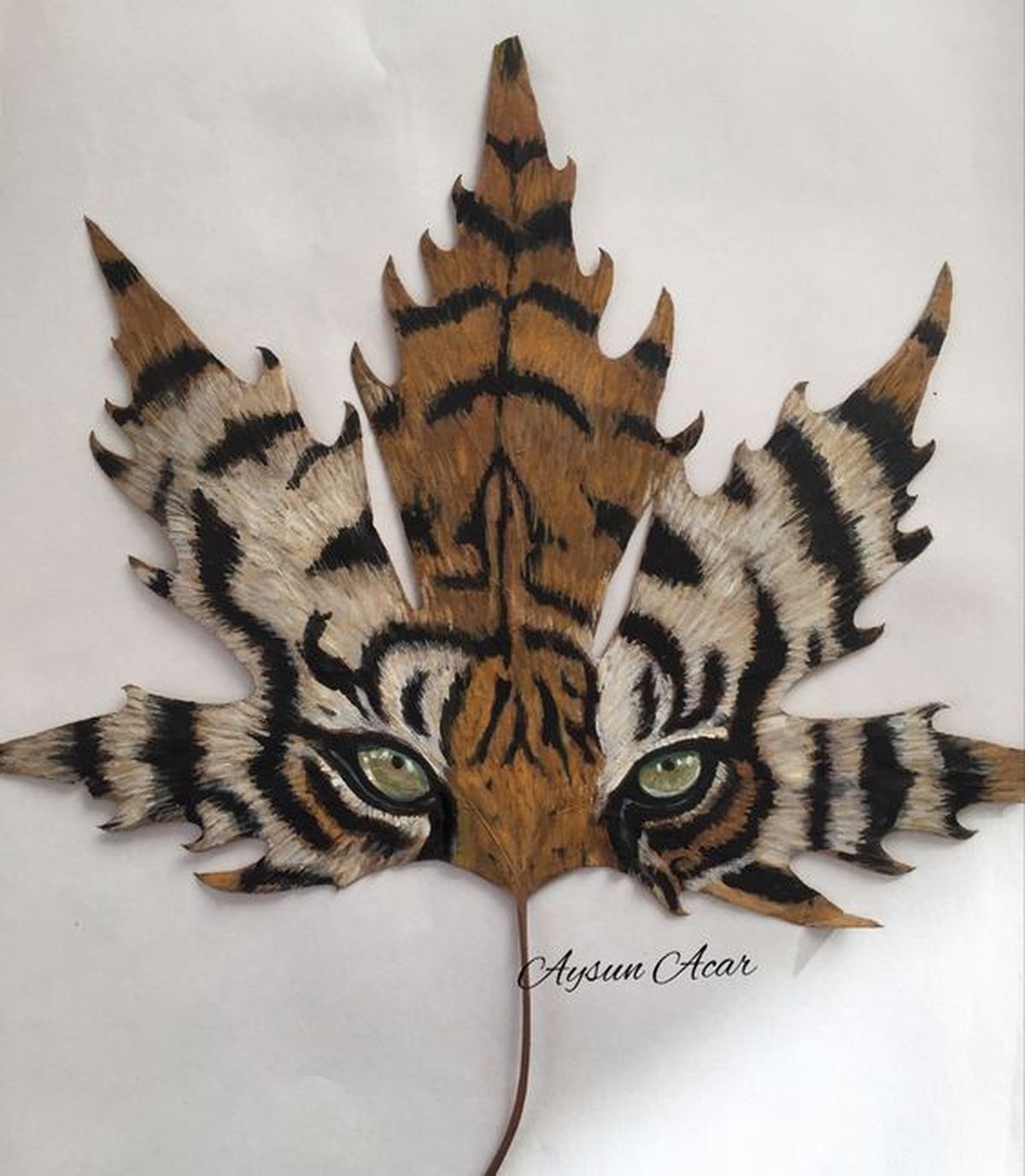 hojas otono pintar animales en hojas