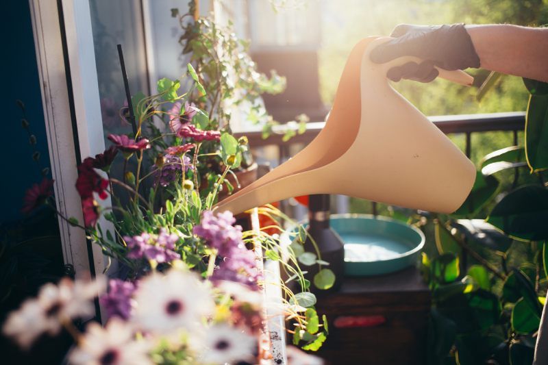 No mojes las flores de las plantas