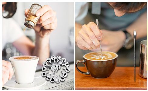 como dibujar un corazon en cafe con leche con plantillas