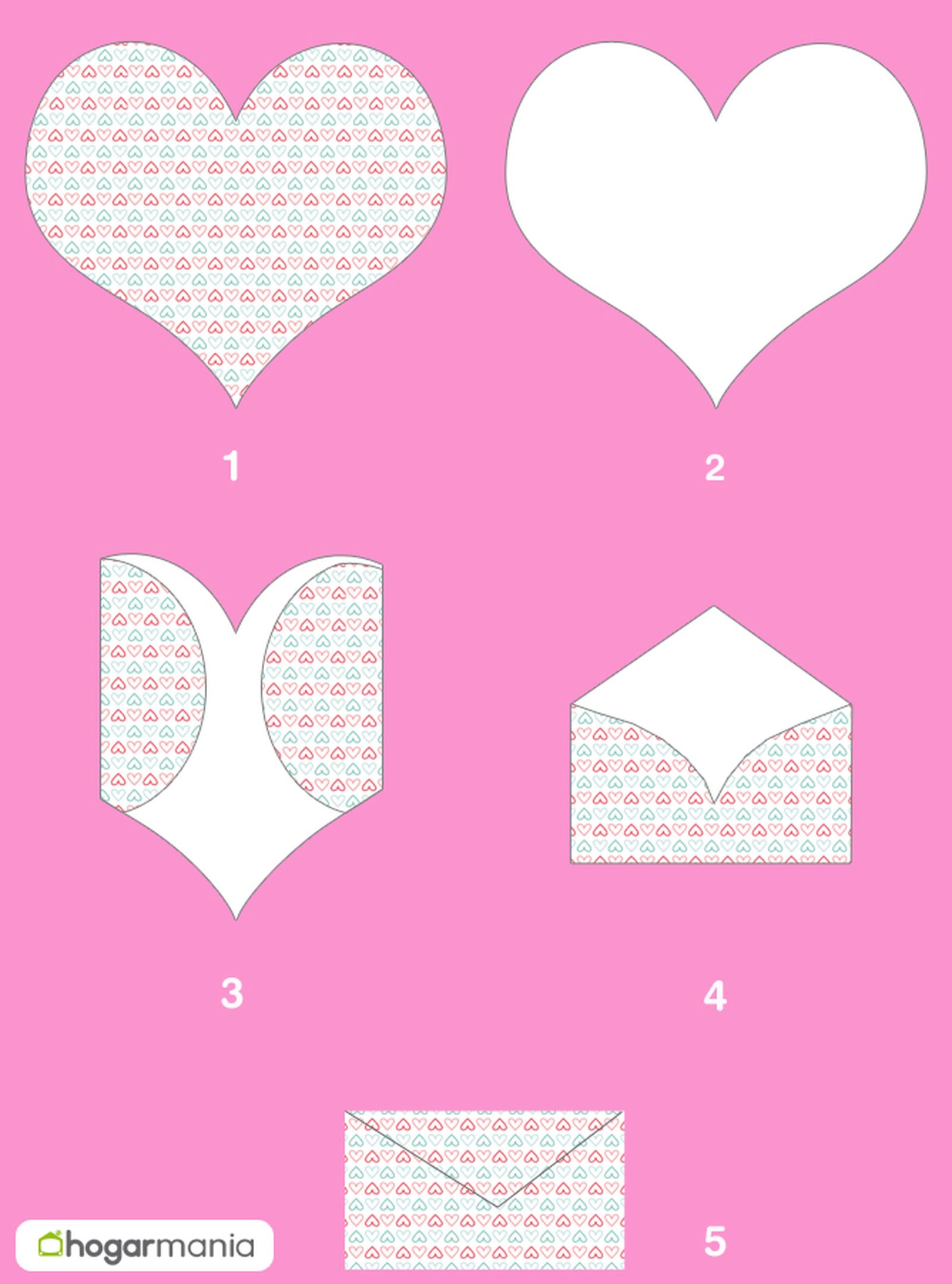 Hacer un sobre con un corazón para San Valentín   paso a paso