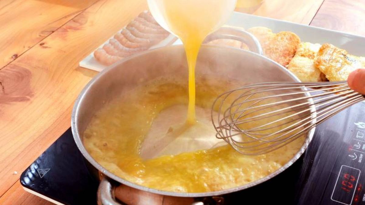 Merluza con salsa de naranja   Paso 2