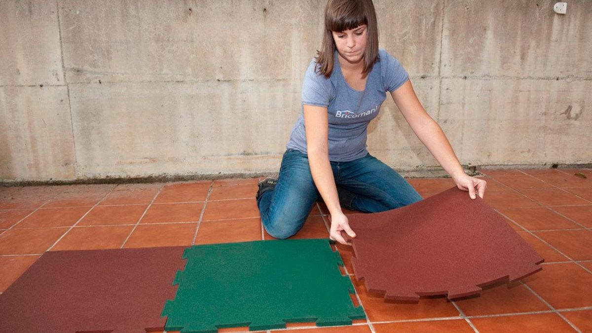 Instalar suelo de caucho paso 6