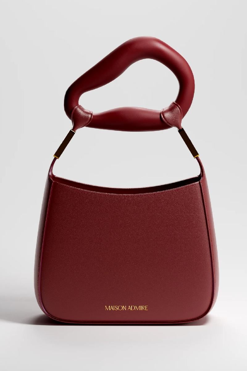 Bolso de piel vegana modelo Lilith Borgoña