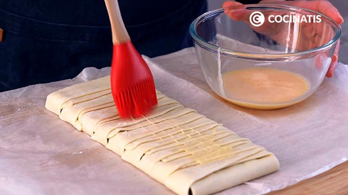 Receta de trenza de hojaldre y chocolate   paso 6