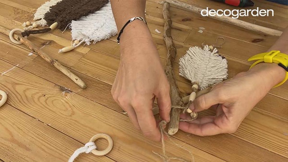 como hacer hojas de macrame paso 13