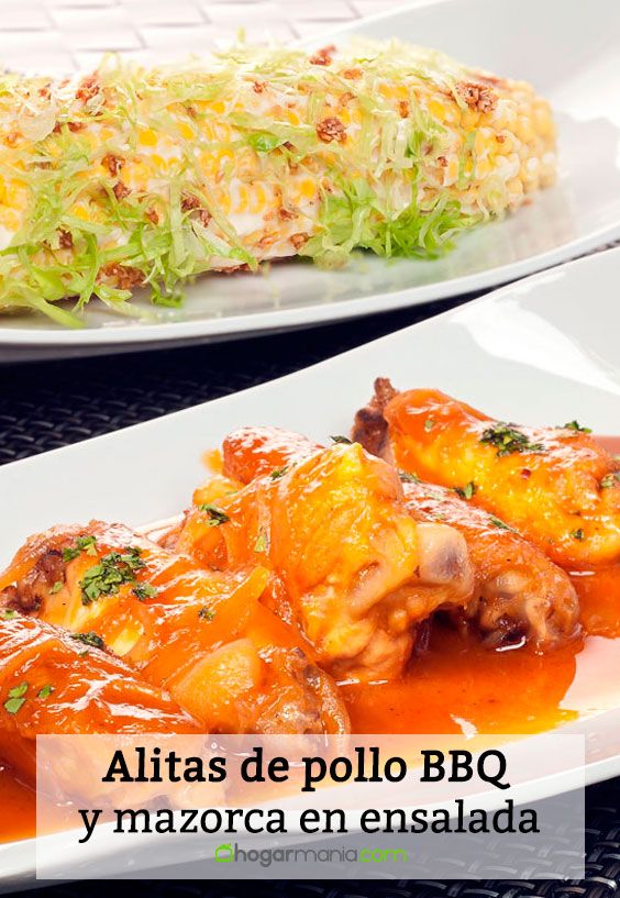 alitas pollo bbq mazorca ensalada pin