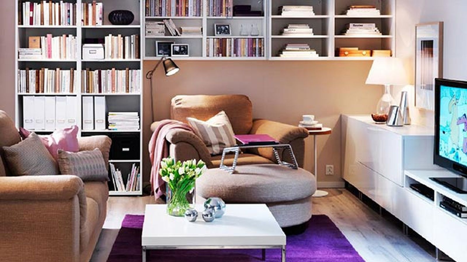 Soluciones para decorar y distribuir un salón pequeño 12