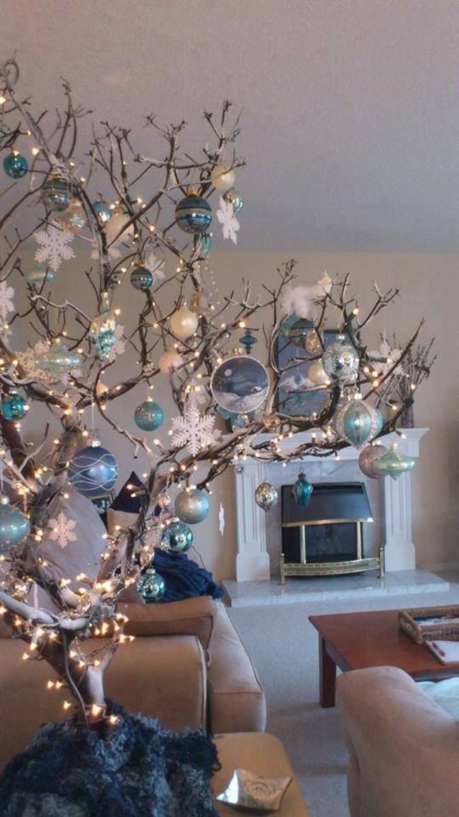 arbol navidad ramas secas idea 3 pinterest