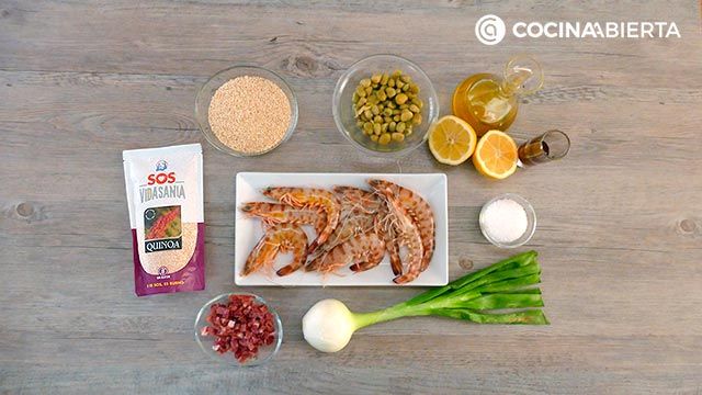 CTIS0871 receta ensalada de quinoa y gambas ingredientes ca