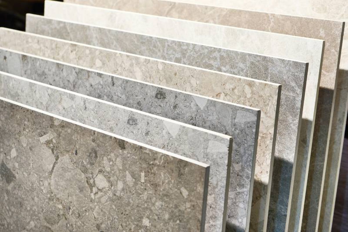 Muestras de baldosas.