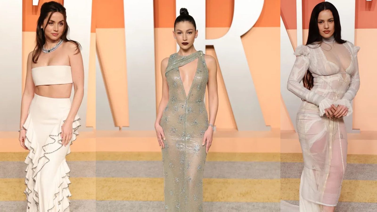Ana de Armas, Úrsula Corberó y Rosalía en la fiesta de Vanity Fair