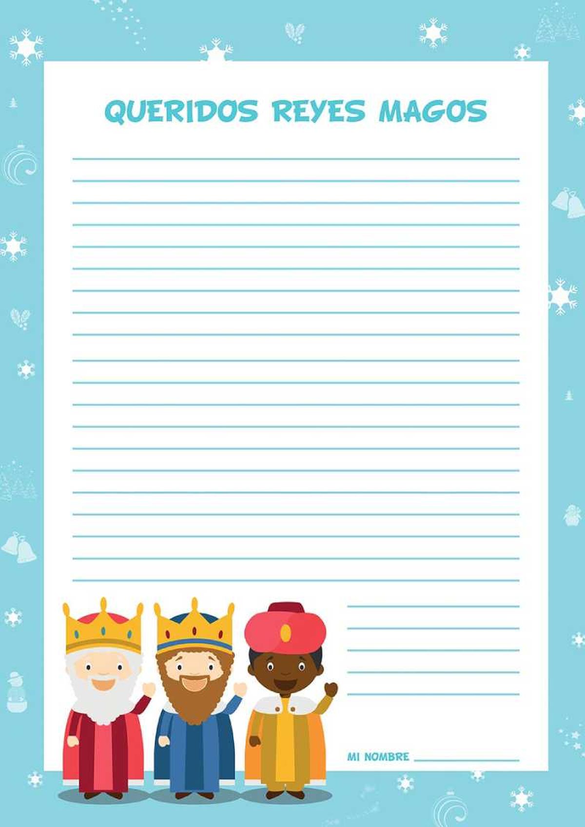 Carta a los Reyes Magos (modelo 4).