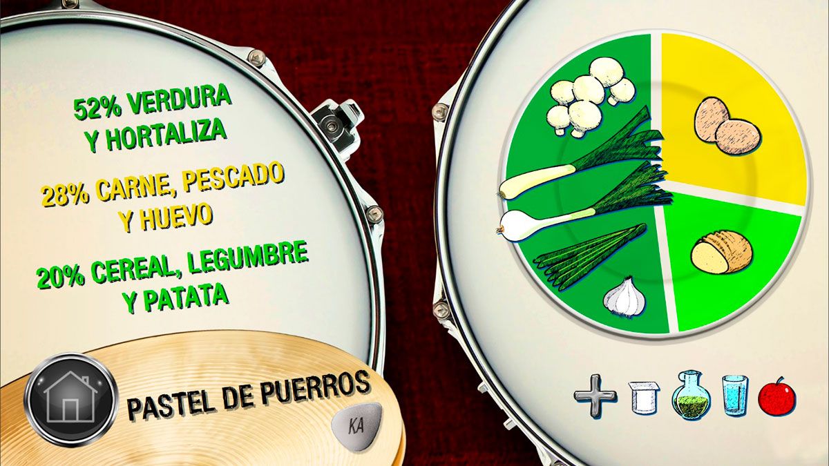 pastel puerros plato