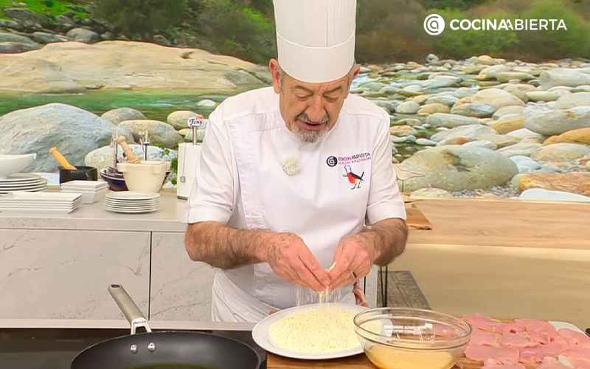 Karlos Arguiñano prepara rebozado de palomitas de maíz