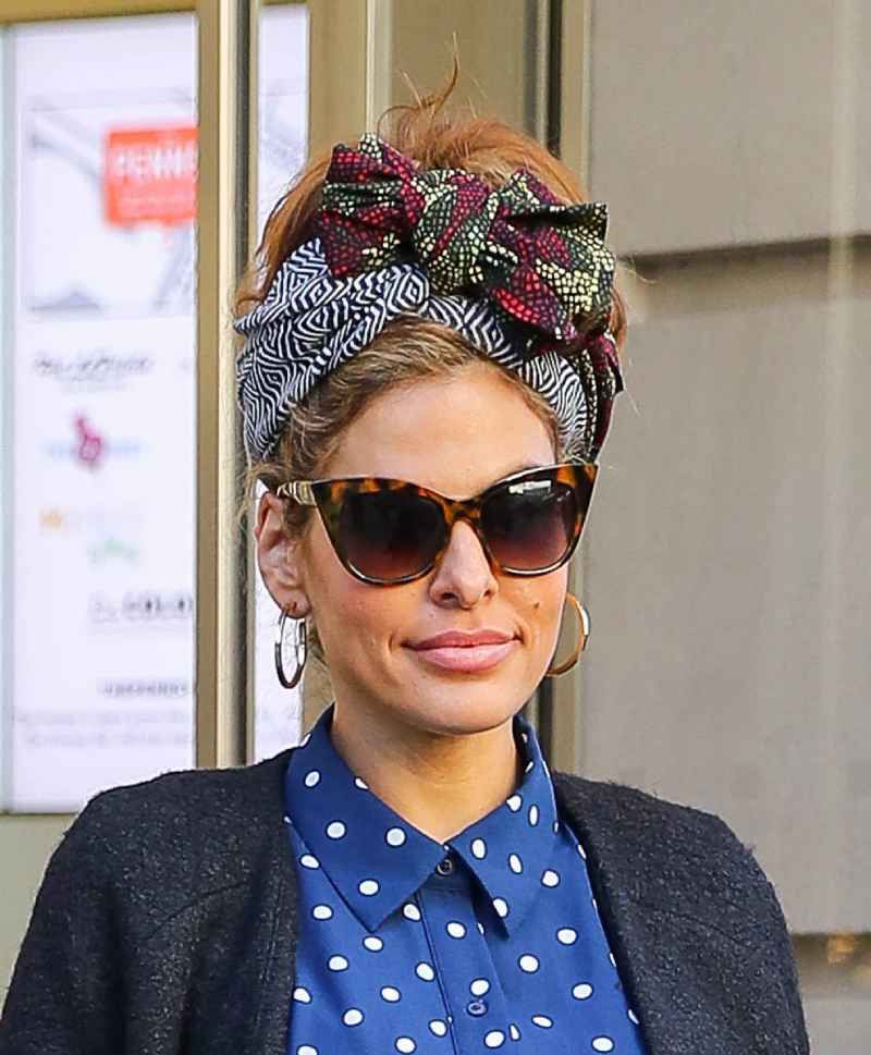 La actriz Eva Mendes con turbante estilo africano
